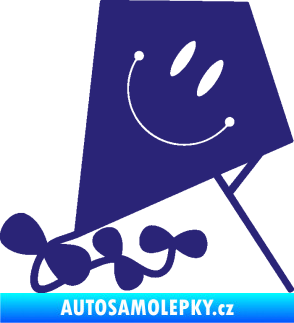 Samolepka Létající drak pravá střední modrá