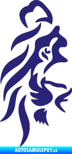 Samolepka Lev 012 levá půlka tváře střední modrá