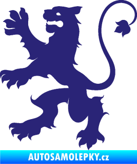 Samolepka Lev heraldika 002 levá střední modrá