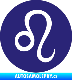 Samolepka Lev zvěrokruh 001 - horoskop střední modrá