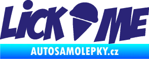 Samolepka Lick me nápis střední modrá