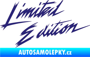 Samolepka Limited edition 001 střední modrá