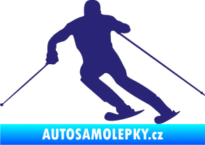 Samolepka Lyžař 003 levá střední modrá