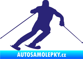 Samolepka Lyžař 003 pravá střední modrá
