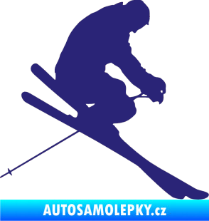 Samolepka Lyžař 005 pravá střední modrá