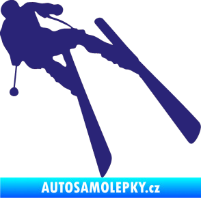 Samolepka Lyžař 007 pravá střední modrá