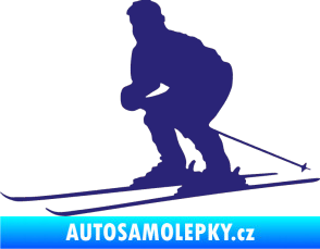 Samolepka Lyžař 009 levá střední modrá