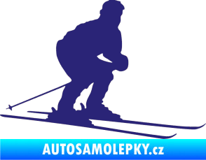 Samolepka Lyžař 009 pravá střední modrá