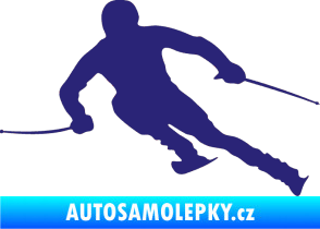 Samolepka Lyžař 012 levá střední modrá