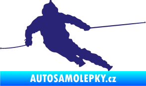 Samolepka Lyžař 015 levá střední modrá
