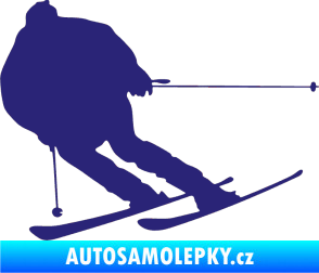 Samolepka Lyžař 019 levá střední modrá