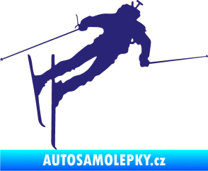 Samolepka Lyžař 020 pravá střední modrá