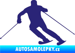 Samolepka Lyžař 021 levá střední modrá