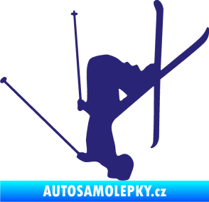 Samolepka Lyžař 023 levá střední modrá