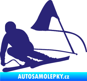 Samolepka Lyžař 025 levá střední modrá