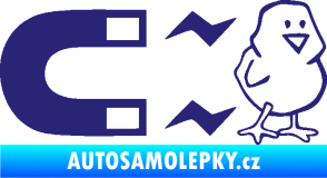 Samolepka Magnet na ptáky pravá střední modrá
