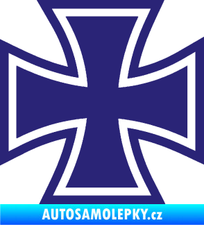 Samolepka Maltézský kříž 001 střední modrá