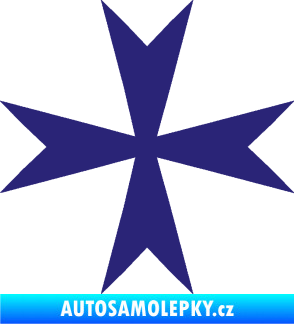 Samolepka Maltézský kříž 002 střední modrá