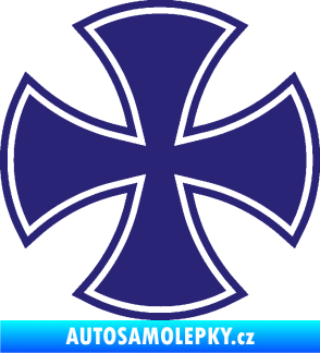 Samolepka Maltézský kříž 003 střední modrá
