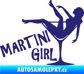 Samolepka Martini girl střední modrá