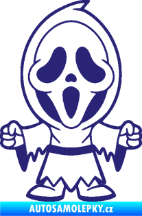 Samolepka Maska 002 pravá vřískot střední modrá