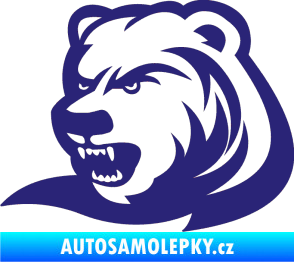 Samolepka Medvěd 001 levá střední modrá