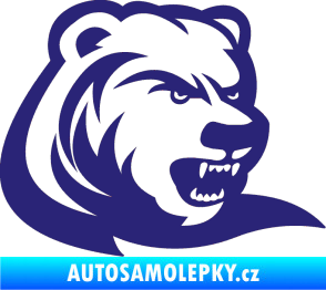 Samolepka Medvěd 001 pravá střední modrá