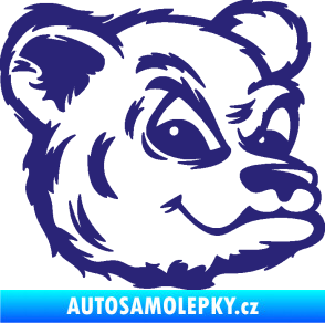 Samolepka Medvěd 011 pravá hlava střední modrá