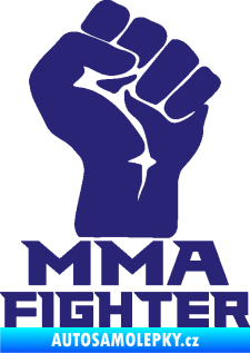 Samolepka MMA Fighter 001 pravá pěst střední modrá