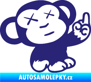 Samolepka Monkey Fuck Off JDM pravá střední modrá