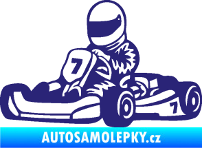 Samolepka Motokára 002 levá střední modrá