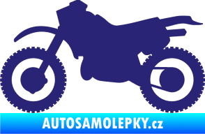 Samolepka Motorka 003 levá střední modrá