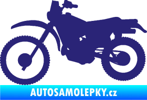 Samolepka Motorka 046 levá střední modrá