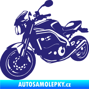 Samolepka Motorka 055 levá střední modrá