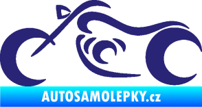 Samolepka Motorka 057 levá obrys střední modrá