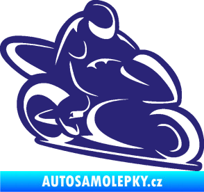 Samolepka Motorkář 011 pravá střední modrá