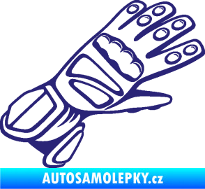 Samolepka Motorkářské rukavice 002 pravá střední modrá