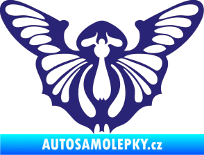 Samolepka Motýl 002 pravá střední modrá