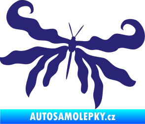 Samolepka Motýl 004 pravá střední modrá