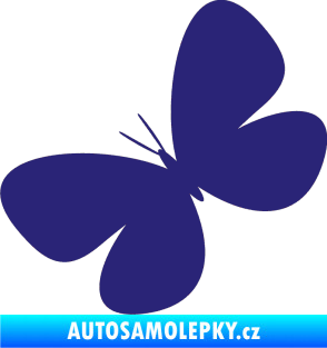 Samolepka Motýl 005 levá střední modrá