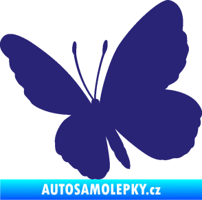 Samolepka Motýl 009 levá střední modrá