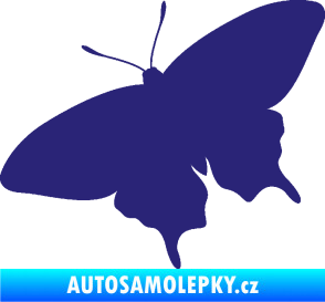 Samolepka Motýl 010 levá střední modrá