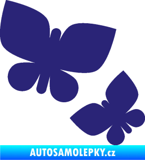Samolepka Motýlci 001 pravá střední modrá