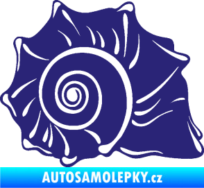 Samolepka Mušle pravá ulita střední modrá