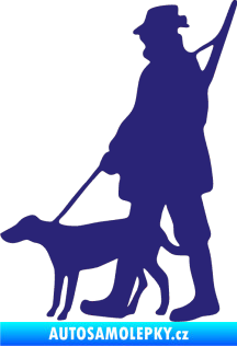 Samolepka Myslivec 002 levá střední modrá