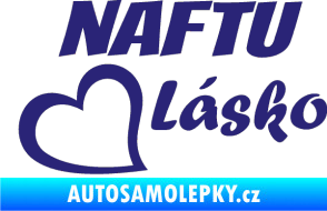 Samolepka Naftu Lásko střední modrá