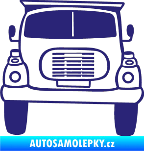 Samolepka Nákladní auto karikatura střední modrá