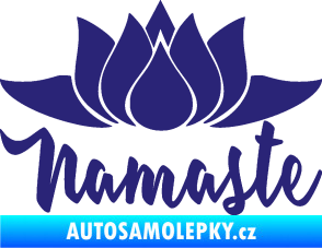 Samolepka Namaste 001 lotosový květ střední modrá