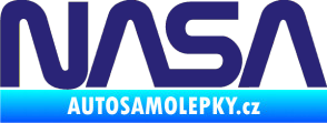 Samolepka NASA nápis střední modrá