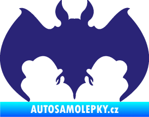 Samolepka Netopýr 002 střední modrá